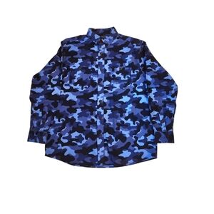 Roundtree & Yorke Navy Camouflage Shirt